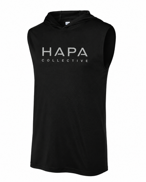 HAPA Collective Sleeveless Performance Hoodie/Tee – Black